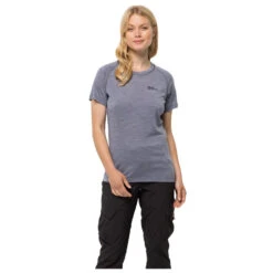 Jack Wolfskin Women's Kammweg S/S - Merino Shirt 6 Jack Wolfskin Women's Kammweg S/S - Merino Shirt -JACK Casual Shop jack wolfskin womens kammweg s s merino shirt detail 2