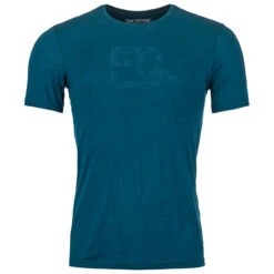 Ortovox 120 Cool Tec Mountain Logo T-Shirt - Merino Shirt